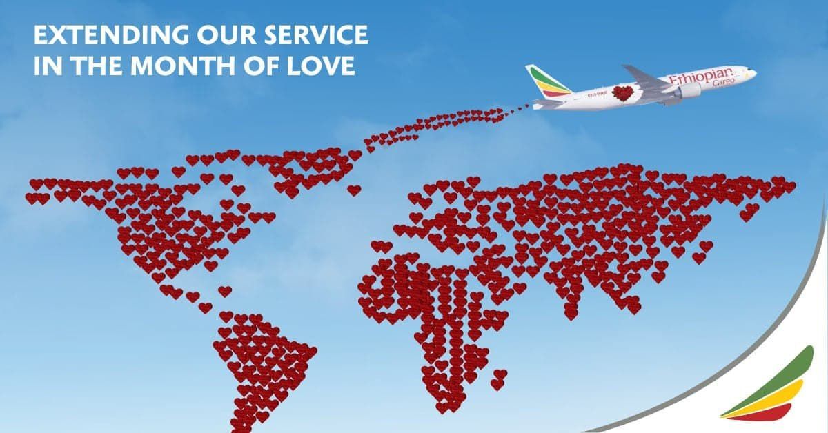 Ethiopian Airlines Transported more than 110 Million Stems of Flowers for Valentine’s Day